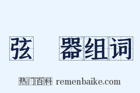 弦樂器组词是什么意思的图片
